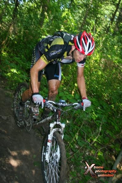 Brian Matter (Gear Grinder / Trek) took second place at the Battle of Cam Rock, crossing the line just 17 second behind training partner and rival Schouten. Photo by Extreme Photography.