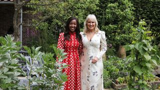 Angellica Bell and Sophie Raworth at the Chelsea Flower Show