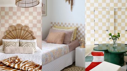 checkerboard wall murals