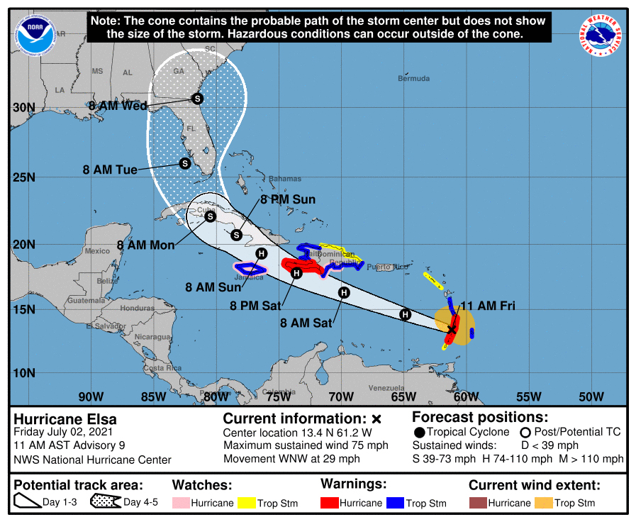 Hurricane Elsa, 1st of season, could hit Florida next week | Space