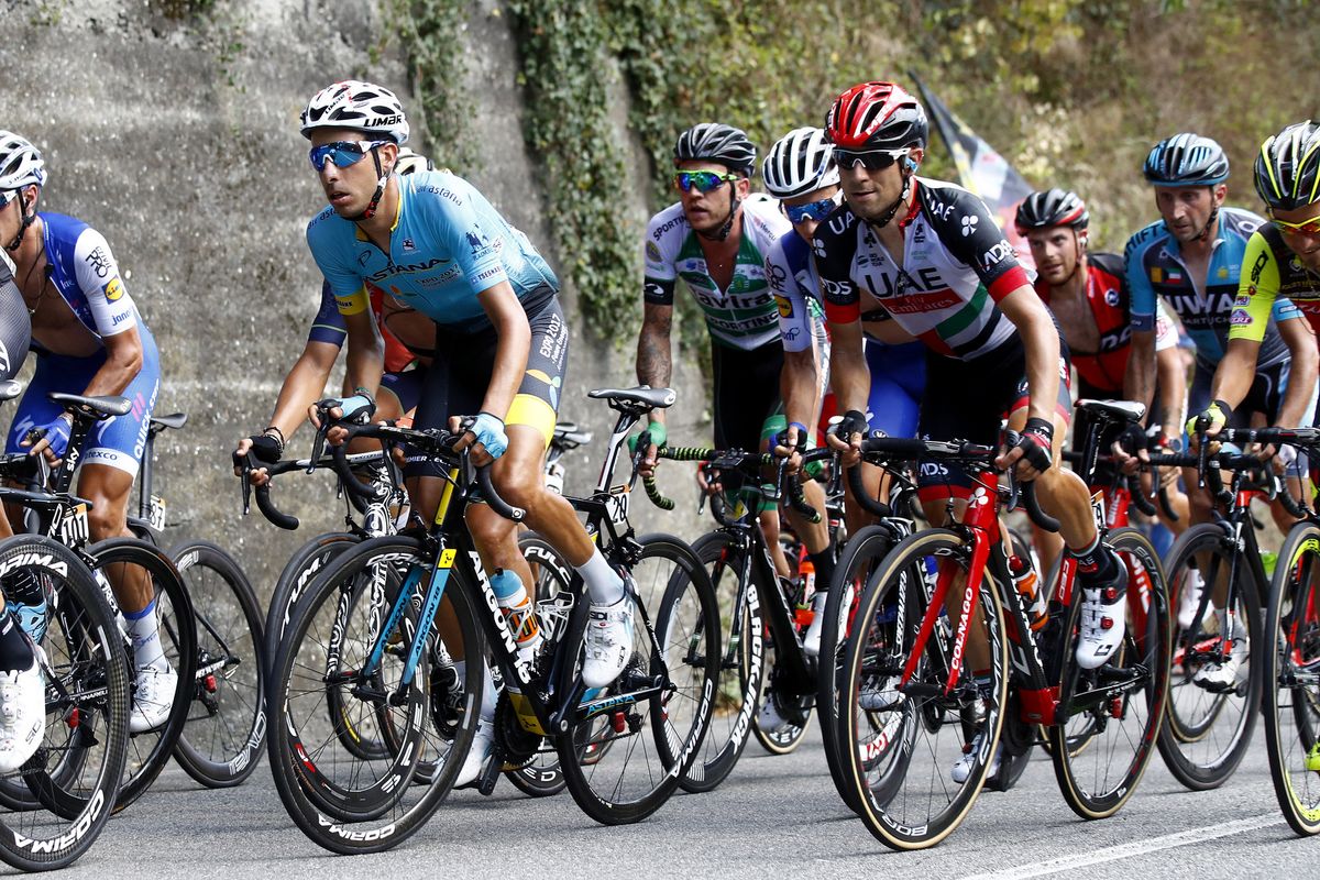 The Italian national road race peloton
