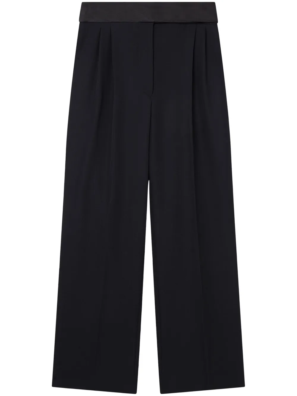 Stella Mccartney Wide-Leg Tuxedo Wool Trousers | 38