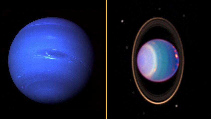 Neptune (left) and Uranus (right) might be rockier than they seem