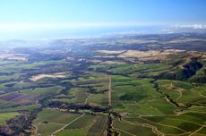 An aerial view of Chile's coast