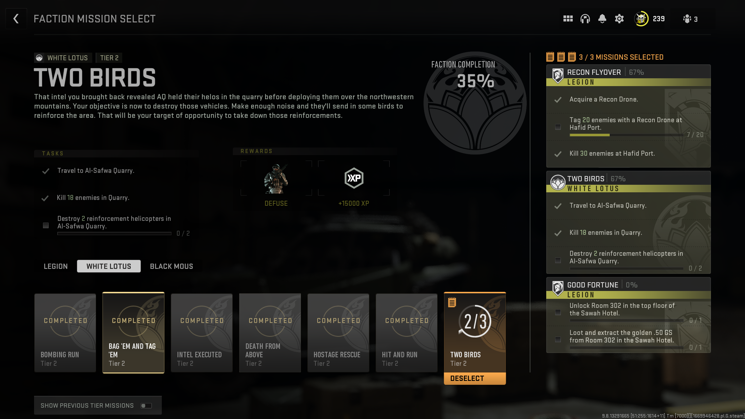 Call of Duty Warzone 2.0 DMZ missão de facção Two Birds para desbloquear uma skin gratuita 'Defuse' Zimo Operator