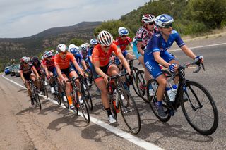 UnitedHealthcare's Lauren Hall leads the bunch during stage 2 at Tour of the Gila.