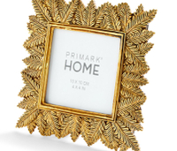 7. Goldtone Leaf Detail Square Photo Frame: View on Primark
