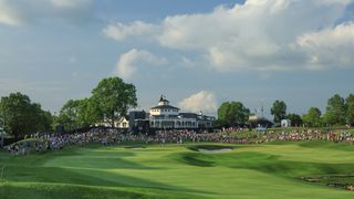 The 18th and clubhouse at Valhalla