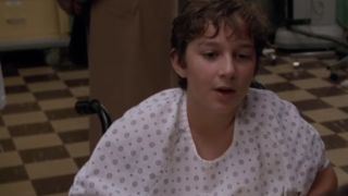 A young Shia LaBeouf in a hospital gown in ER