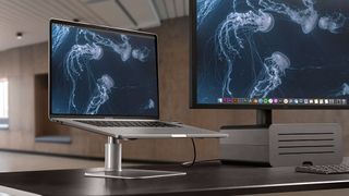 The Twelve South HiRise for MacBook laptop stand.