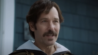 Paul Rudd with mustache and soul patch in A24's Friendship