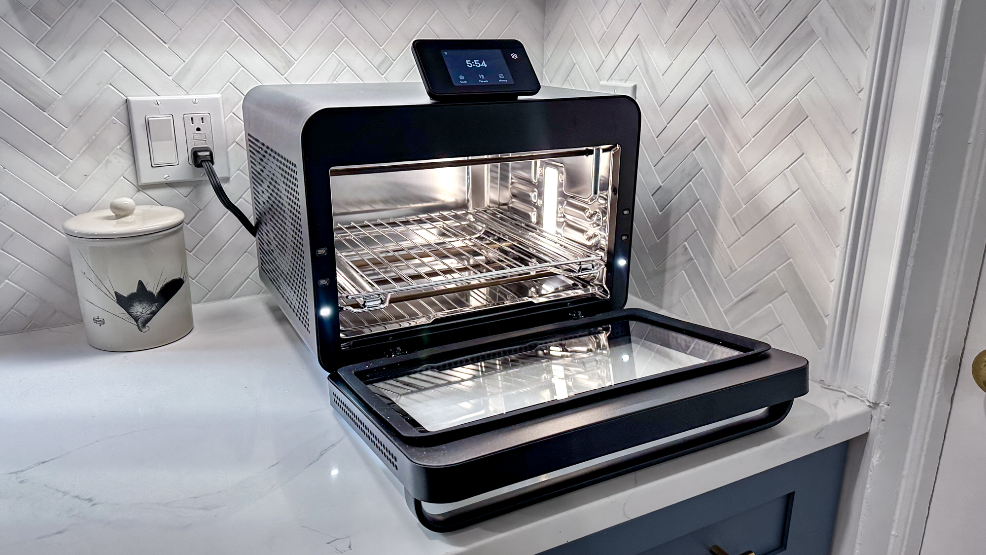 CHEF iQ MiniOven on a kitchen counter