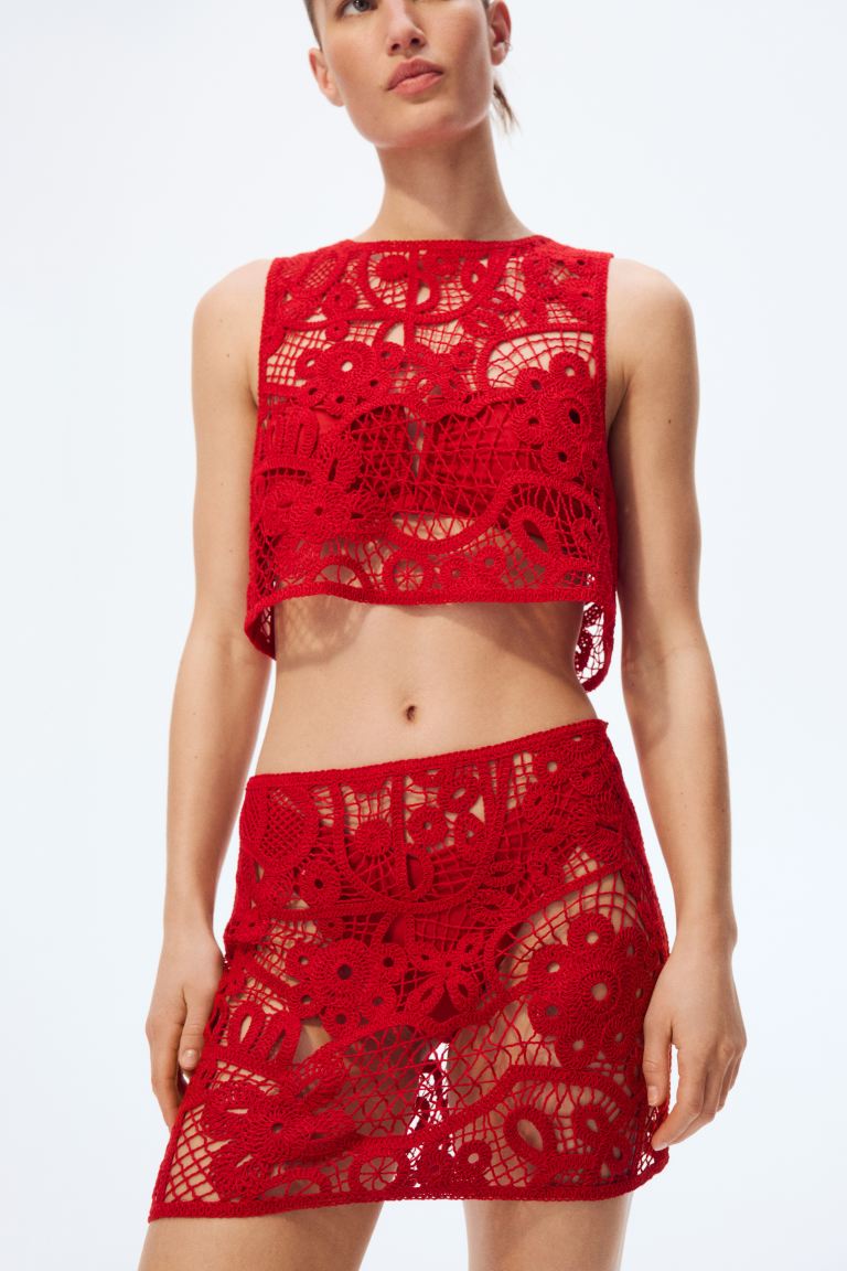 Crochet-Look Beach Skirt