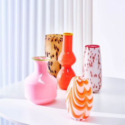 some colourful vases from the oliver bonas home section