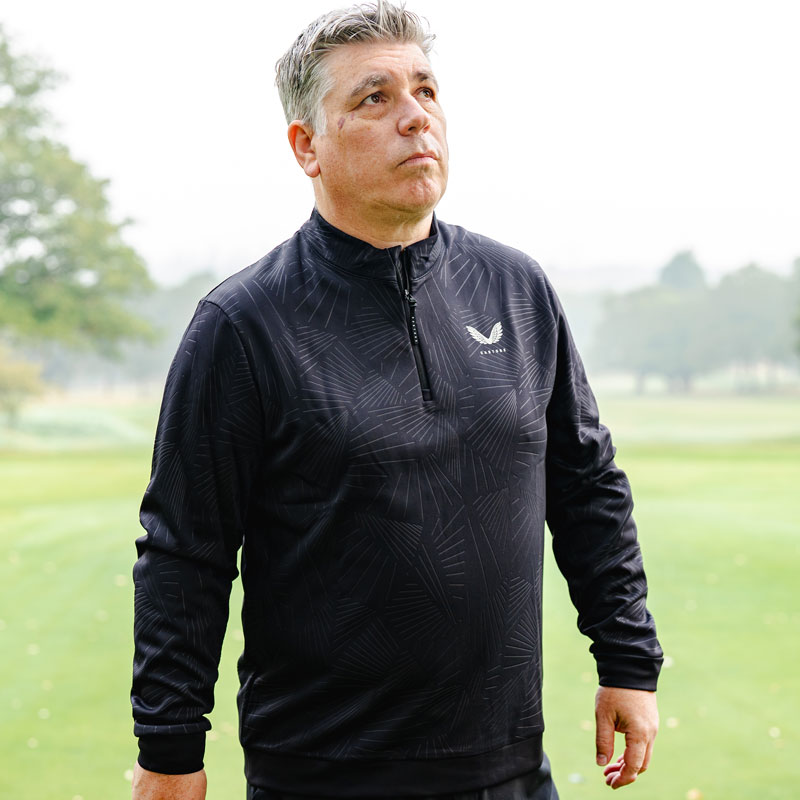 Castore Golf Club Classic Quarter Zip Debossed Mid-layer