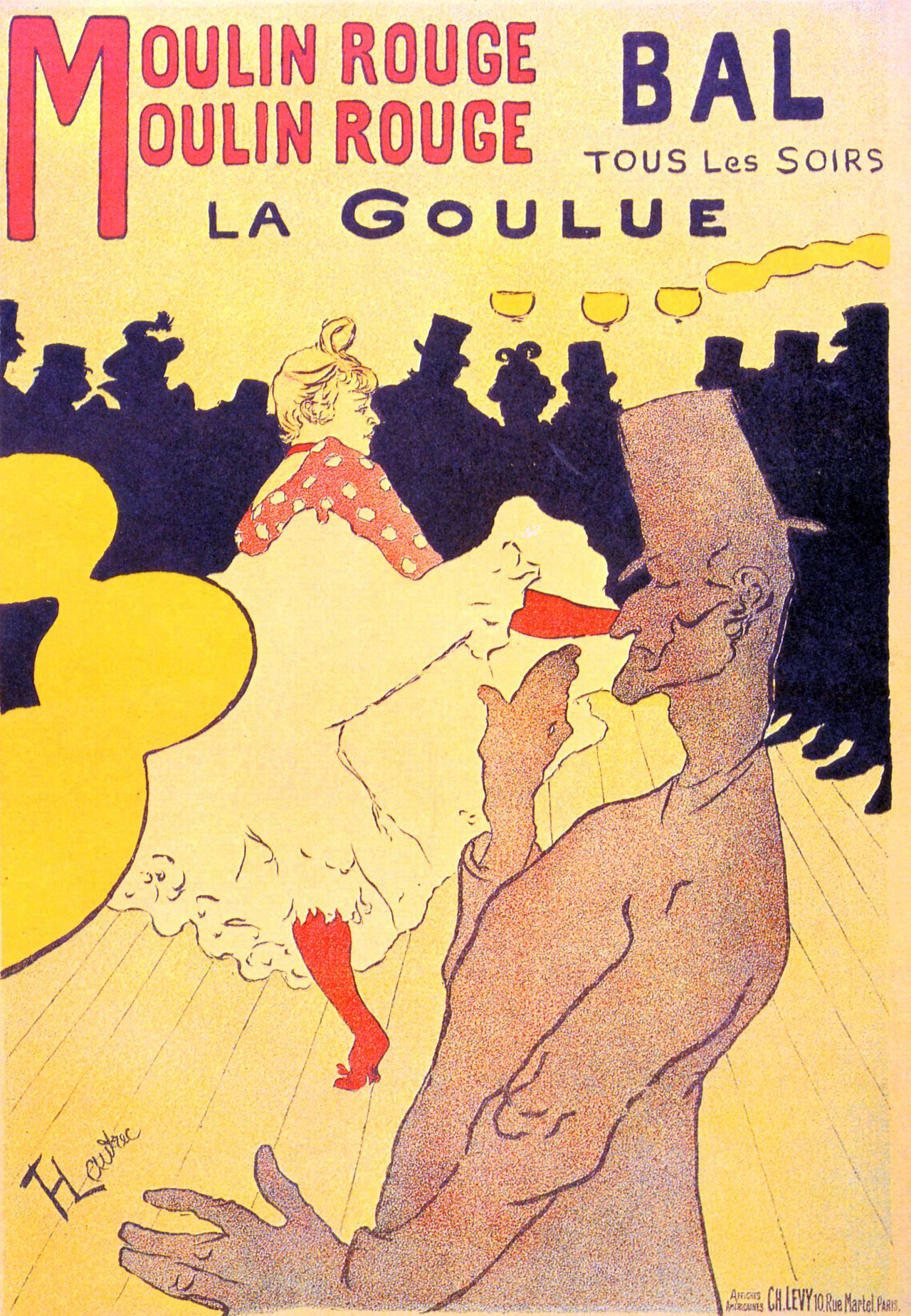 Henri de Toulouse-Lautrec&#039;s poster for Moulin Rouge / La Goulue 1891.