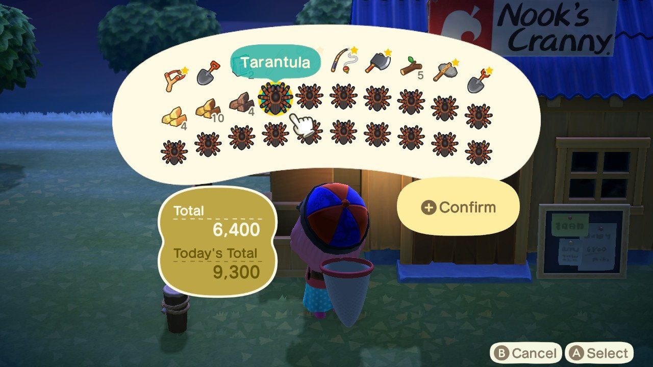 Animal Crossing Selling Tarantula