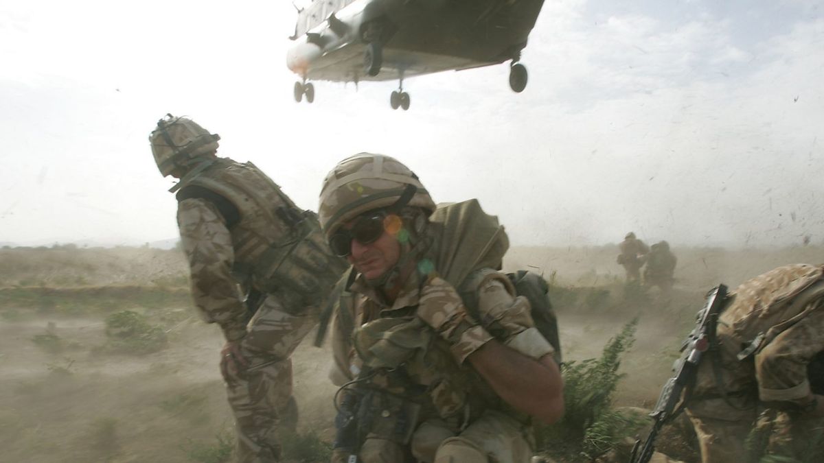 British soldiers on the ground in Helmand Province, Afghanistan featured in the BBC documentary Our War: 10 Years On