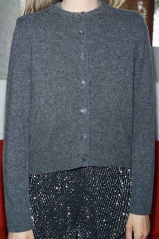 Basic 100% Wool Cardigan