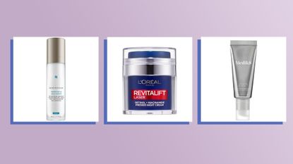 Three of the best retinol cream and serum formulas by L'Oreal Paris, Medik-8, skinceuticals
