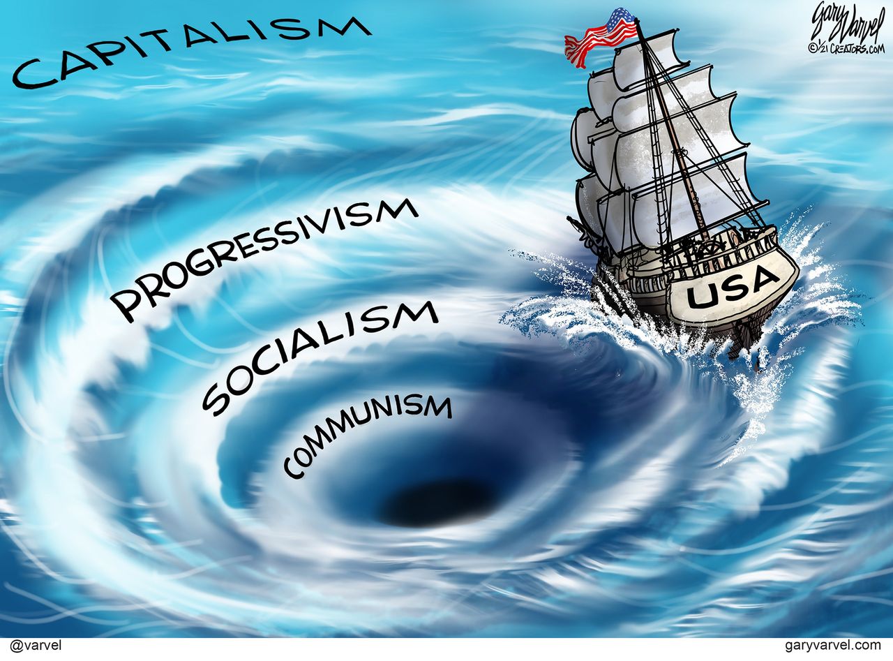 Editorial Cartoon U.S. liberal democrats communism