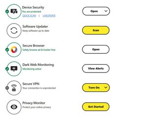 Norton 360 Deluxe app screen shot