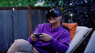 Person wearing Valve Steam Frame