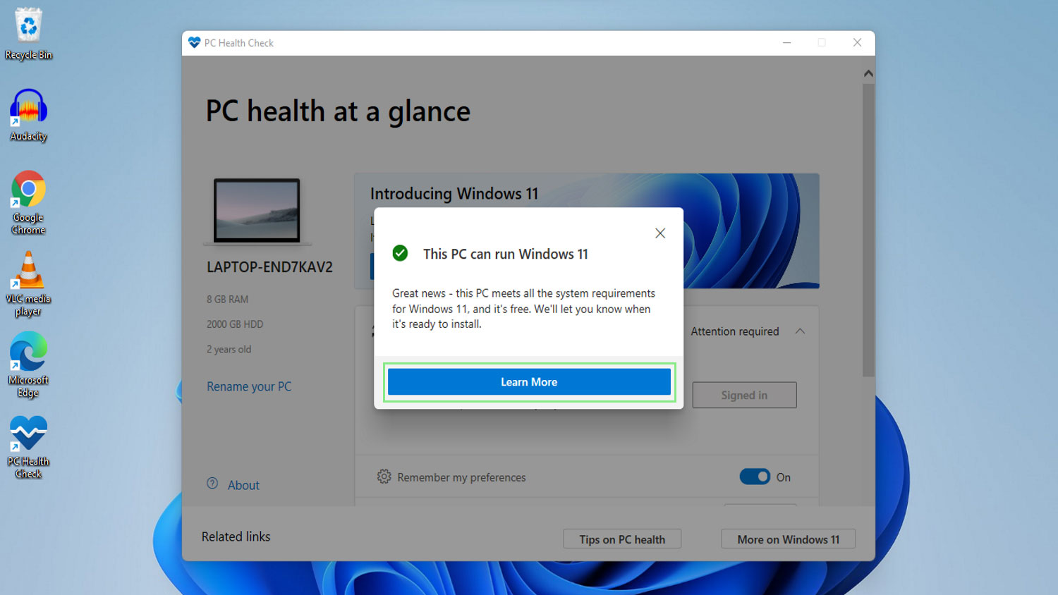 How to check Windows 11 compatibility using Microsoft’s Health Check ...