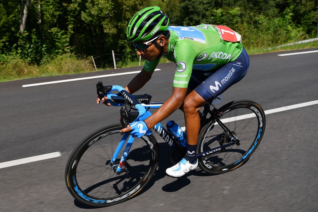 Nairo Quintana on stage 11 of the Vuelta a Espa&ntilde;a