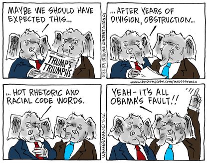 Political Cartoon U.S. Trump Decision 2016