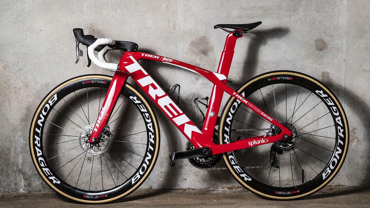 A look at the non-driveside of Richie Porte's Trek Madone