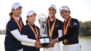 Team Thailand celebrate winning the 2023 International Crown