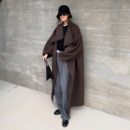 Influencer wearing a The Row-inspired outfit