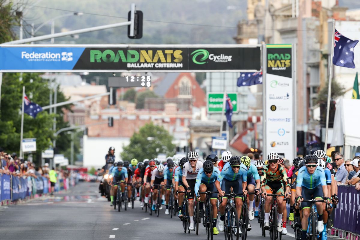 The peloton starts another lap