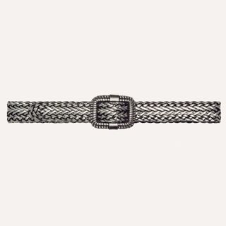 ba&sh silver woven belt flat lay