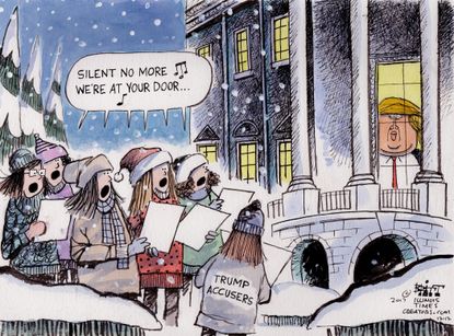 Political cartoon U.S. Trump sexual assault me too