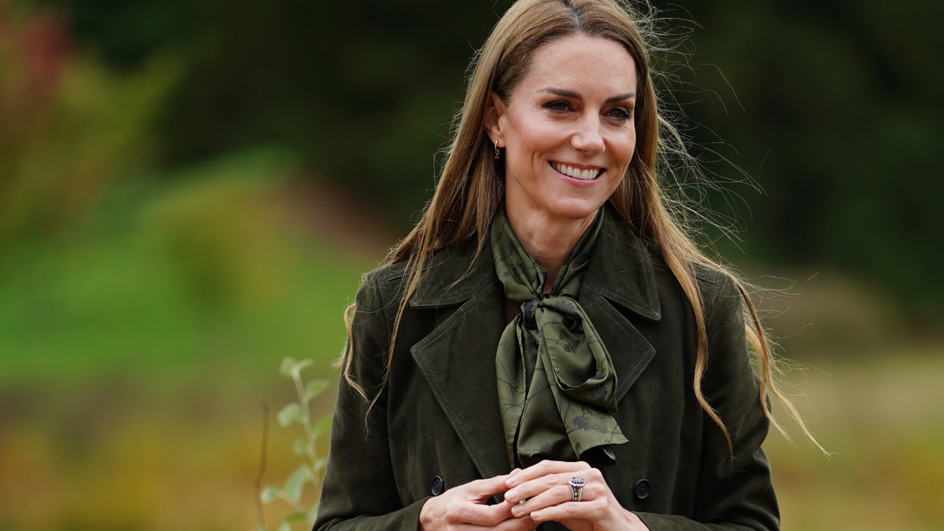 Princess Kate wears the Suede Trench Trend