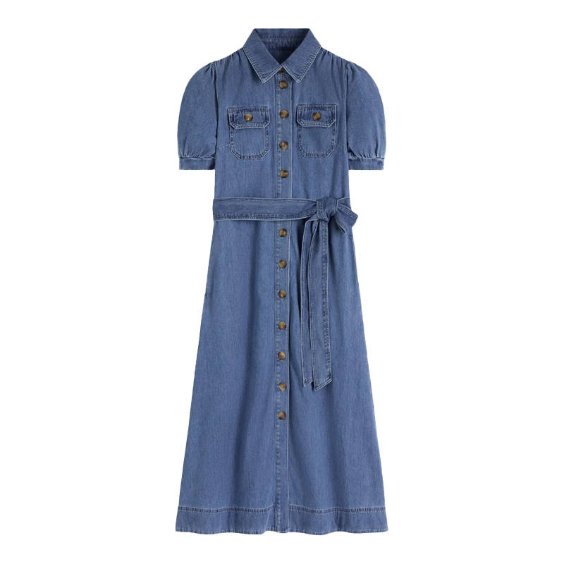 Boden mid blue denim shirt dress