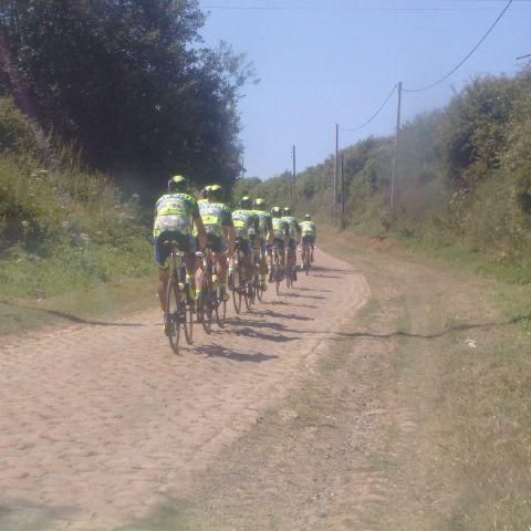 Tinkoff-Saxo recon the cobbles ahead of the Tour de France