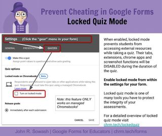 Illustration: Prevent cheating in Google Forms with Locked Quiz Mode