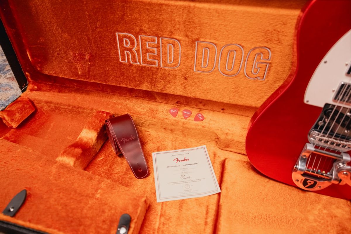 A photo detail of the Fender Stories Collection Mike Campbell &ldquo;Red Dog&rdquo; Telecaster