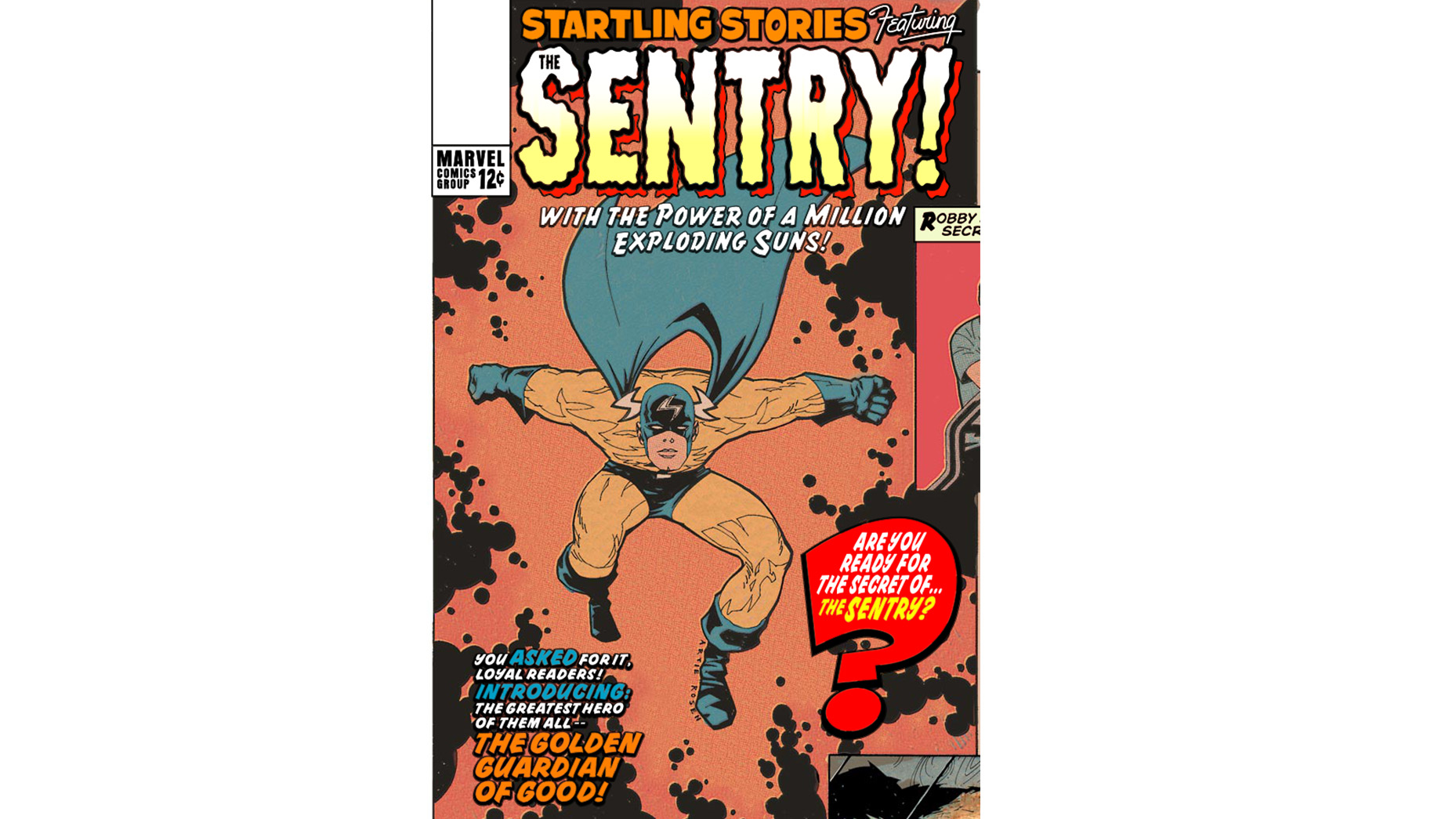 A fake comic cover from within the real comic The Sentry #1.