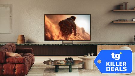 Lifestyle image of the Sony Bravia 7 II True RGB TV displayed in a living room environment with 'Killer Deals' badge overlaid
