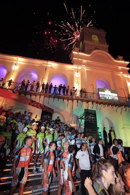 Fireworks at the Tour de San Luis teams' presentation