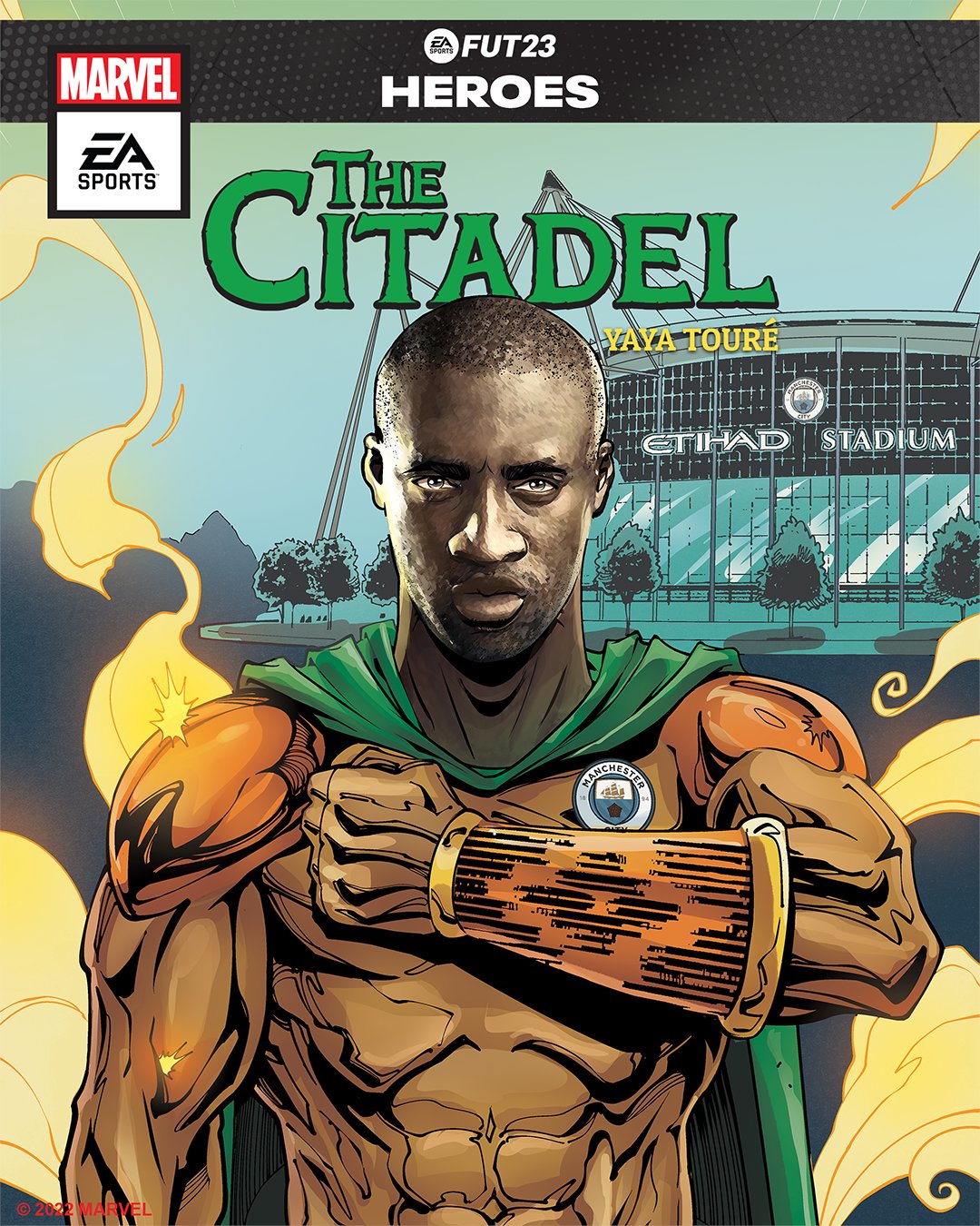 FIFA players reimagined as Marvel heroes.