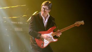 Hank Marvin performs live with Cliff Richard and The Shadows at Ahoy on November 10, 2009