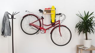 bike and bike accessory shelf