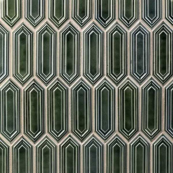green mosaic tiles