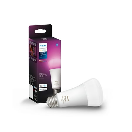 Philips Hue White and Color Ambiance A21 Led Smart Bulb, White
