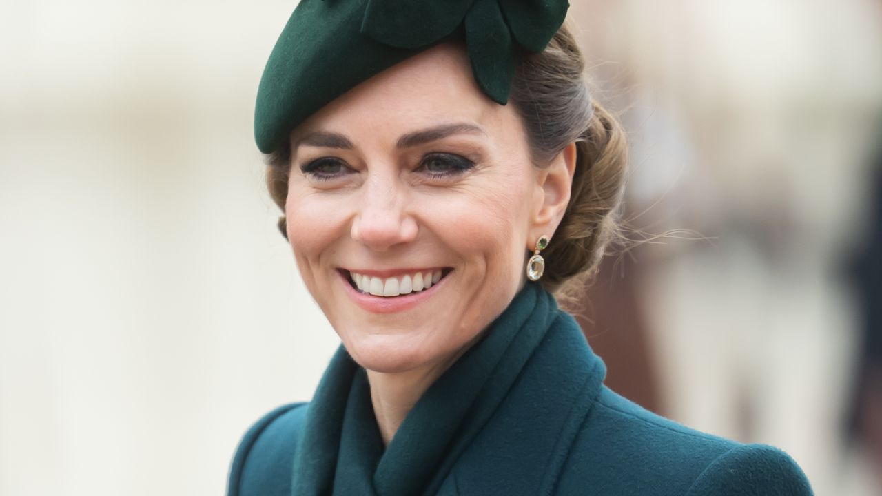 Catherine, Princess of Wales attends the 2025 Irish Guard&#039;s St. Patrick&#039;s Day Parade at Wellington Barracks on March 17, 2025